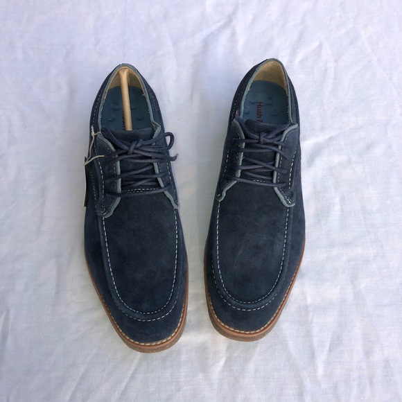 hush puppies blue shoes